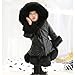 Baby Girls Fashion 𝙵𝚞r Leather Coat Warm Fleece Button DownCoat Winter Autumn Outwear (Black, 3-4 Years)
