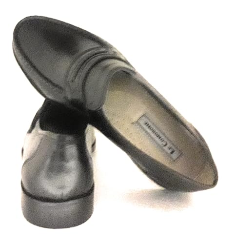 Mocasines de piel auténtica para caballero con suela de cuero y goma protectora 6