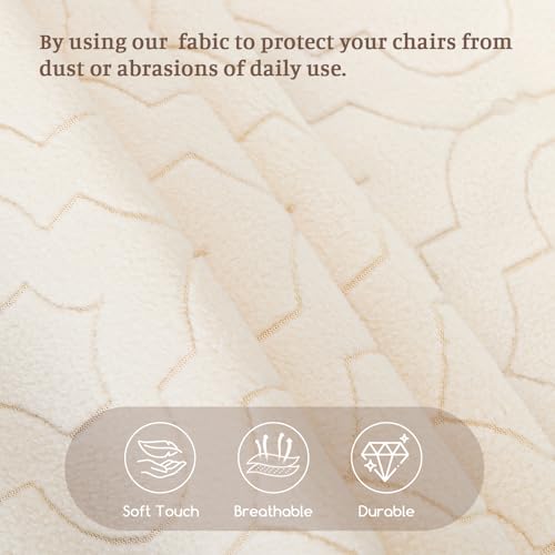 Image of FUANGUI Bar Stool Covers Set of 4, Stretch Bar Stool Seat Covers | Washable Removable Bar Chair Covers with Backs Slipcovers, Bar Chair Covers Square for Kitchen Dining Room Cafe