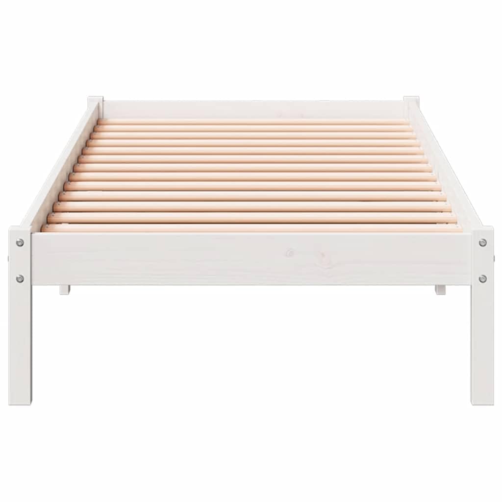 vidaXL Letto in legno massiccio extra lungo, senza materasso, struttura rete a doghe, singolo, 90 x 210 cm