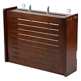 LALAGO Copertura per router WiFi in legno Storage Boxes per Router, Marrone