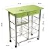 Versa 15810416 Carro verdulero de Cocina y botellero Verde de Metal, PVC...