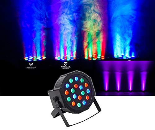Image of Rockville RockPAR50 Black LED RGB Compact Par Can DJ /Club Stage DMX Wash