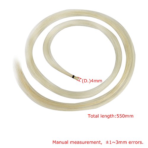 BQLZR White 2 Hanks Professional Violin Bow Hair Mongolian - Image 6