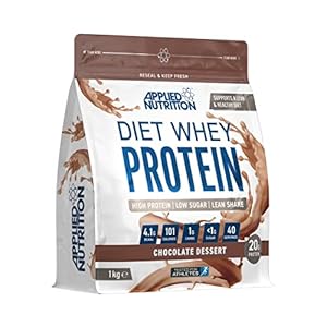 Applied Nutrition Diet Whey – High Protein Powder Supplement, Low Carb & Sugar, for Weight Management with CLA, L Carnitine, Green Tea (1kg – 40 Servings) (Chocolate Dessert)