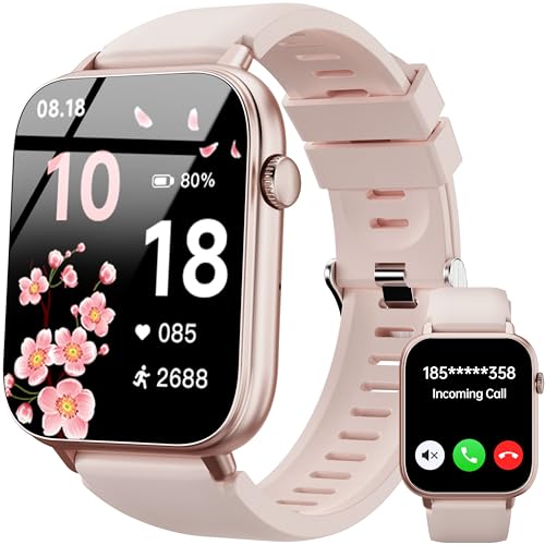 OUKITEL Smartwatch Rosa 1.83' HD per Donna Uomo, Orologio Intelligente con Chiamate Bluetooth, 100+...