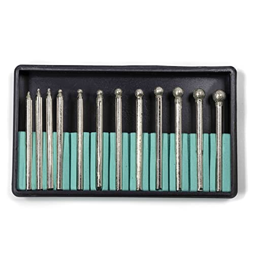 Set de Fresas Diamante Bola 12 piezas 150 Grit miniatura 1