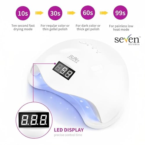 SEVEN STROKES Professional Intelligent SUN U V 48w 24 LEDs Automatic Sensor LED UV Nail Dryer Nail Curing Nail Art Lamp Manicure Pedicure Tool - Image 3
