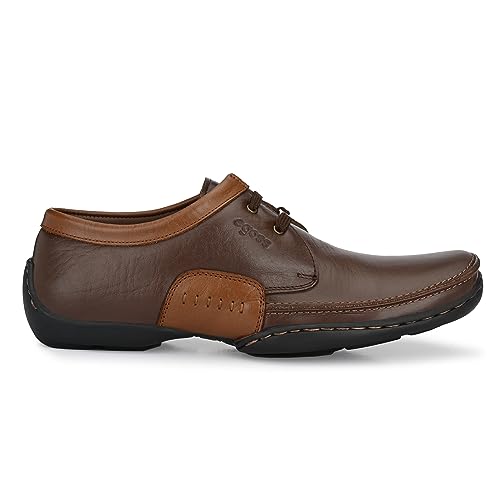 Image of egoss Formal Lace-Up Shoes for Men | Genuine Leather | Stylish & Comfortable | Perfect for Office, Party G-354