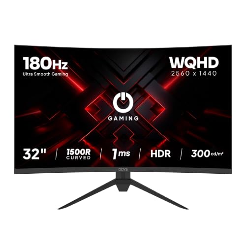 Odys XP32-X 32 Zoll Curved WQHD Gaming Monitor 180Hz FreeSync 1ms MPRT