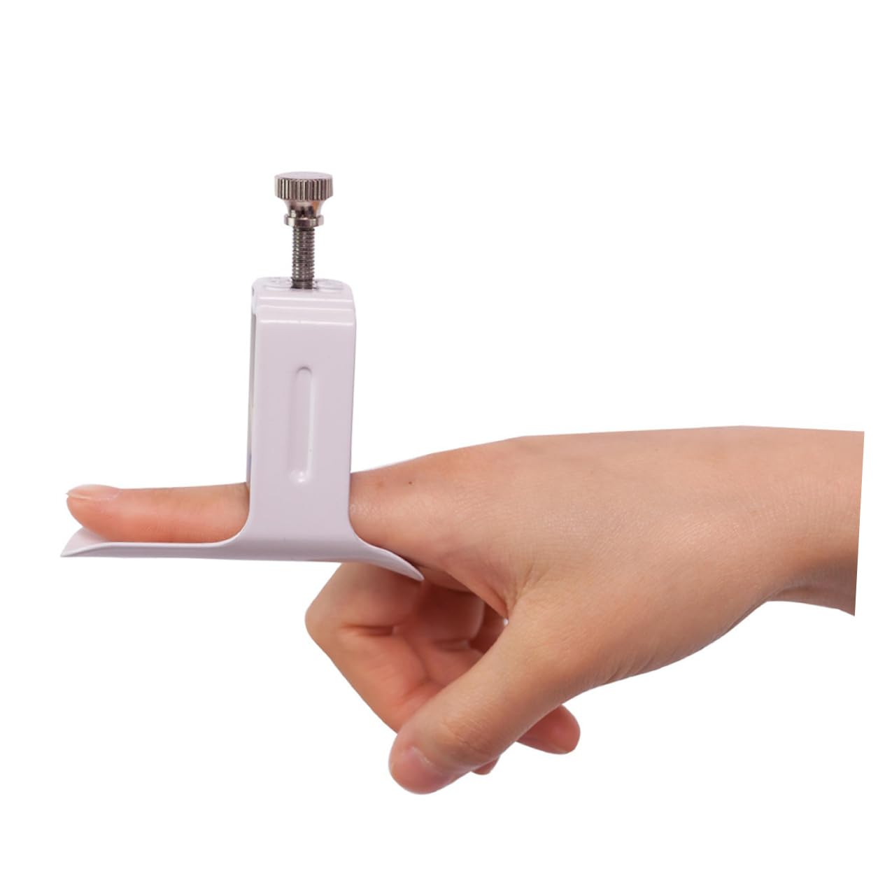 Baluue 1pc Finger Straightener Finger Splint for Mallet Sprains and Deformities Comfortable Support for Thumb Index and White