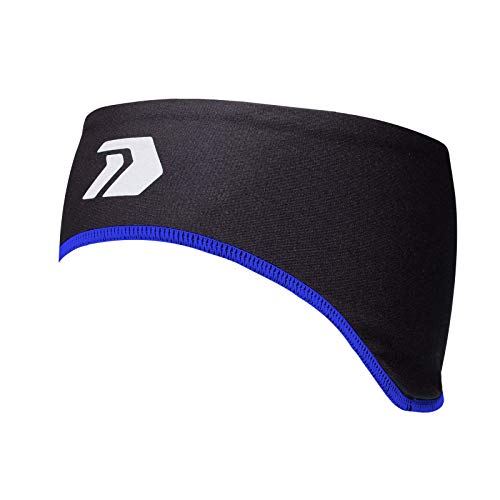 [デコジャ] 日本製 イヤーウォーマー 裏起毛 ランニング (29496) (フリーサイズ, ラインブルー)