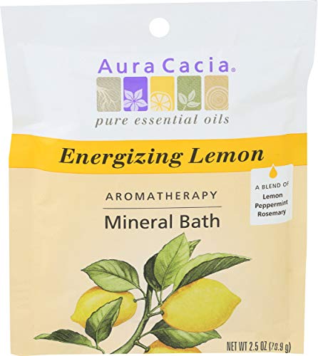 Aura Cacia Aromatherapy Mineral Bath, Energizing Lemon, 2.5 ounce packet