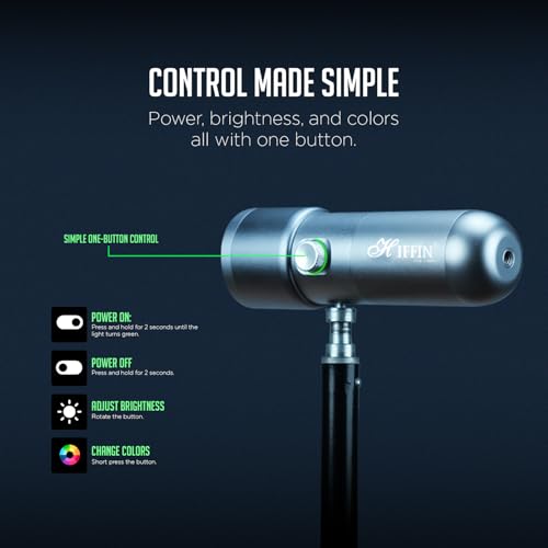 Image of HIFFIN G-Flash RGB Photography Flashlight Portable Video Light LED Spotlight 7500mAh Battery 1-100% Dimming 4 Color Modes 20 GOBO Filters USB-C for Recording Studio Lighting, YouTube, Reels, Vlogging