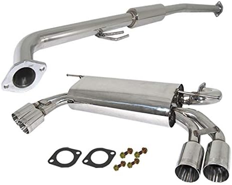 Fit 2009-2014 Hyundai Génesis Coupe (solo motores turbo 2.0) Sistema de escape de acero inoxidable de 2.5in con punta de silenciador de 3.5in