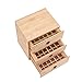 Produktbild LiangDa Aufbewahrungsbox Für Ätherische Öle Schicht 3 15/10/5 Ml Abgefüllt Natürliche Bambusholz Ölfeld 90 Steckplätze Idealer Weg Um Öl Mit Sich Zu Führen (Color : Natural, Size : 24.5X20X26CM)