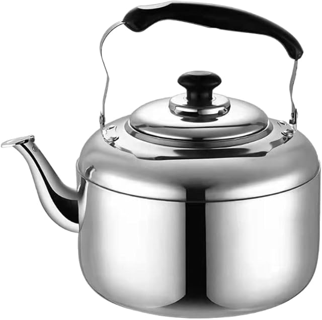 UPKOCH Stove Top Kettle, 1L Stainless Steel Teapot Camping Induction Tea Kettle Hot Water Kettle for Gas Hobs, Induction and Electric Hobs
