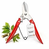 Astschere 16,8 cm, Bypass-Schere für Äste und Obstbäume, präzise Sträucherpflege, breite Edelstahlklingen, rutschfeste Griffe,Handgartenschere ergonomisch & leicht, Federmechanik