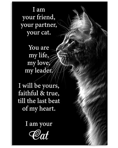 Cartel de metal con texto en inglés «I Am Your Friend» de 8 x 12 pulgadas