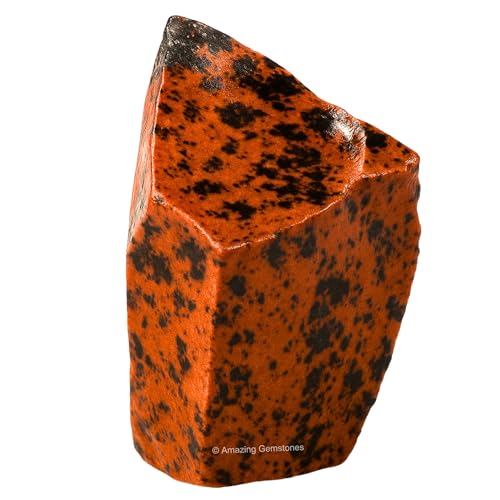 Image of Amazing Gemstone Mahogany Obsidian Raw Crystals and Healing Stones, 5 Pieces Natural Rocks for Tumbling and DIY Raw Stones and Crystals
