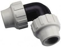 Somatherm 3722-32E Polyethylene Equal Elbow 32-Plastic, Grey, Gray, Norme