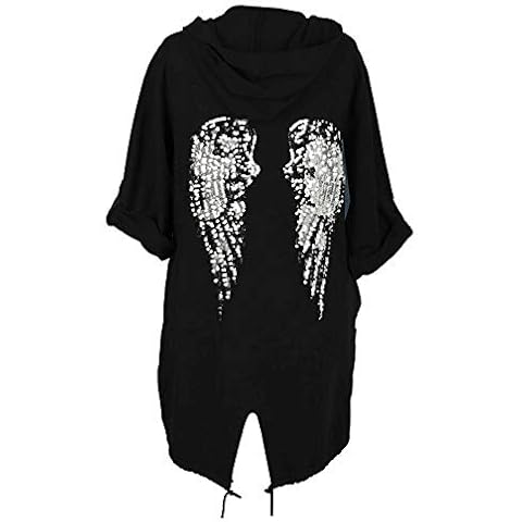 janisramone® Women's Oversized Sequin Hoodie Cover