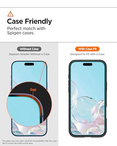 Image of Spigen AlignMaster S Tempered Glass Screen Protector Guard for iPhone 17 [3 Pack]