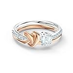 Swarovski Lifelong Heart Ring Collection, Rose Gold & Rhodium Tone Finish, Clear Crystals