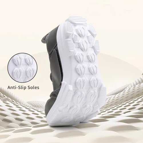 Image of Diabetic Shoes for Men Extra Wide Walking Shoes Swollen Feet Shoes for Neuropathy Adjustable Closure with Arch Support