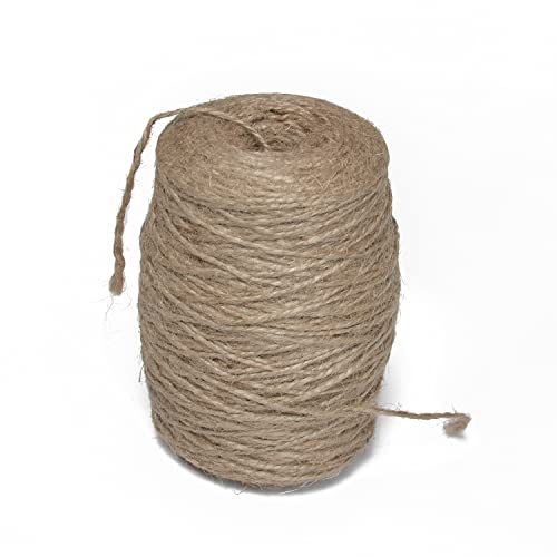 KAGM Juteschnur 225m Jutekordel Natur Gartenschnur Packschnur Stärke: 2mm Bastelschnur Dekokordel Jutegarn Dekoration Cover