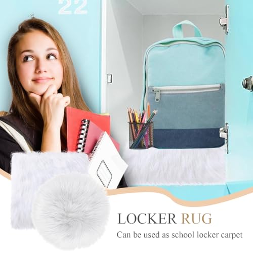 2Pack 12 Inches Mini Faux Fur Rug miniatura 3