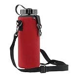 Geardeangloow Neopren-Wasserflaschen-Tragetasche, isoliert, 750 ml, Rot, rot, 19x7 cm