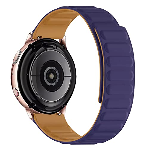 Image of ACM Watch Strap 22mm for Universal 22mm Size Replacement Strap Smartwatch | Magnetic Silicone Loop Luxury Band Purple