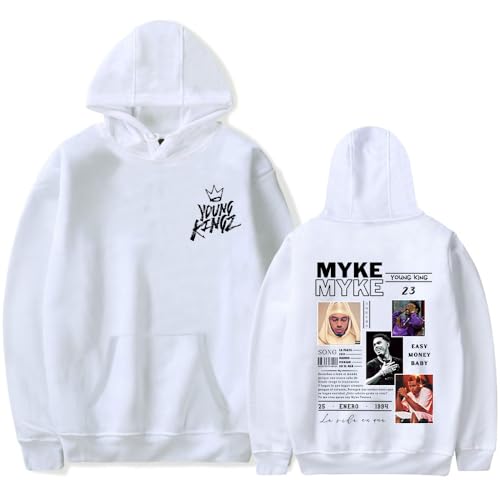 Sudadera con capucha Myke Towers para hombre y mujer, sudaderas casuales de manga larga, ropa urbana de moda, L