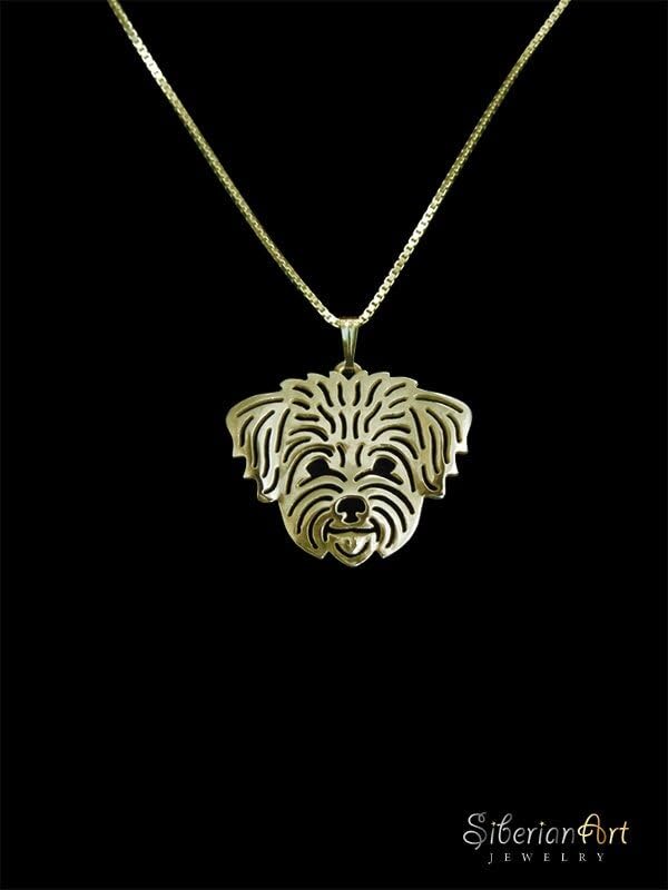18K Yellow Gold Havanese (in Puppy/Haircut) Pendant Necklace Gift For Dog Lovers Dog Necklace Pet Jewelry Dog Memorial Dog Keepsake Rare Dog Loss Personalized Animal Jewelry Birthday Custom Jewelry