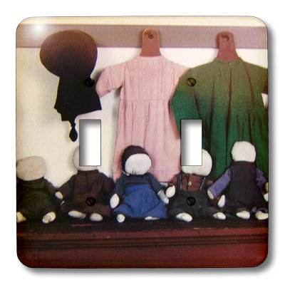 Interrupteur à bascule double Amish Wear 3dRose résistant aux traces - 3