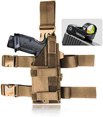 Universal Gun Holster for Pistols 9mm/p320 Holster/Glock 22 Holster/Glock 19 holster/1911 holster/ec9s holster/g2c Taurus Holster/Airsoft Accessories (Right, Tan)