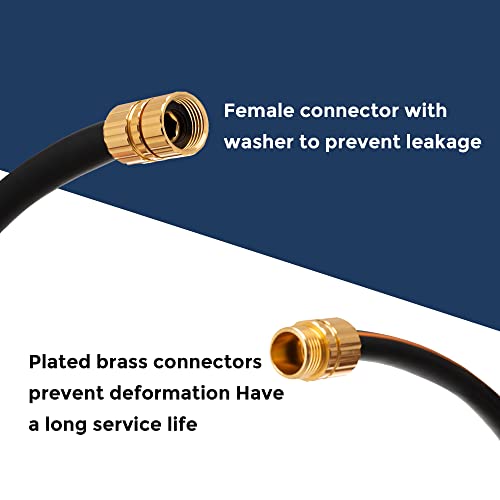 Giraffe Tools Leader Hose 5/8" X 15Ft, Custom Length, No Kink, Flexible, Leakproof Water Hose With Male To Female Fittings, 600 Burst Psi #TOP2