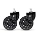 Luggage Replacement Wheels, Swivel Spinner Caster, Repair Parts for Suitcase, Set of 2 Black