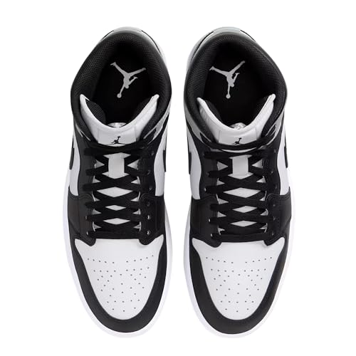 Jordan 1 Mid in White, Black & Smoke Grey3