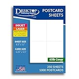 65lb White 4up Postcards - Desktop Publishing Supplies, Inc.™ Brand (250 Sheets / 1000 Postcards)