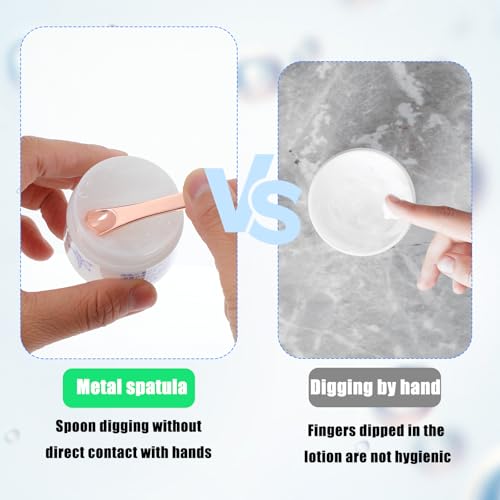 Mabor 9 Pcs Mini Metal Makeup Spatula Skin Spatula Care Cosmetic Spoon Reusable Applicator Beauty Scoop Face Mask Applicator for Face Cosmetic Tiny Scoop Foundation Cosmetics Beauty