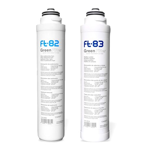 Lot De 2 Cartouches Filtrantes Pour Filtre Sous évier Duo Et Trio Ft82 Filtre Sédiments Ft83 Charbon Actif