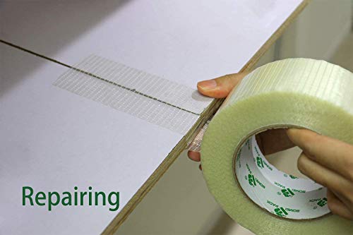 Filamentklebeband Bidirektional, Verstärkt Filamentband 50 mm x 50 m, 1 Rollen