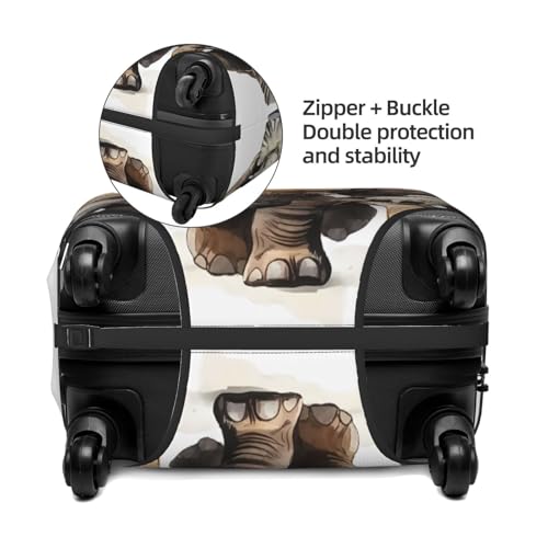 African Elephant Elastic Travel Luggage Cover, Washable Spandex Suitcase Protector, Anti-Scratch Fits 18-32 Inch4