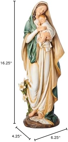 Joseph's Studio by Roman - 16.25" H Madonna and Child Figure, Renaissance Collection, Religious Gift, Home Decor image 4