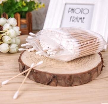 Preisvergleich Produktbild estes. EL natürlichem Holz Stick Wattestäbchen, Double Head Baumwolle Markierungsleiste 1 Stück, insgesamt 200