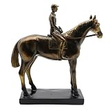 Lukitas Horse Statues and Sculptures, Horse Racing Figurine Home Decor, Equestrian Gift for Horse Lo