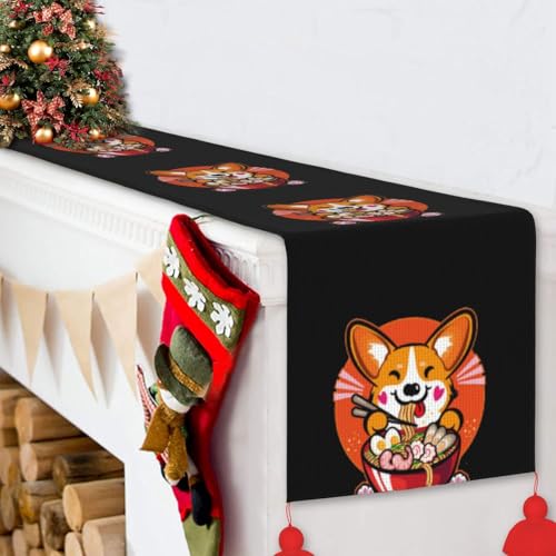 Chemin de table de Noël Corgi original pour égayer vos repas festifs - 7