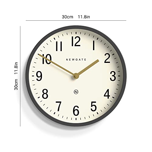 Newgate® Master Edwards Wall Clock - Metal Clock - Analog Wall Clock - Mid-Century Clock - Kitchen Wall Clocks - Round Wall Clock - Easy To Read - British Design (Blizzard Gray) #TOP4